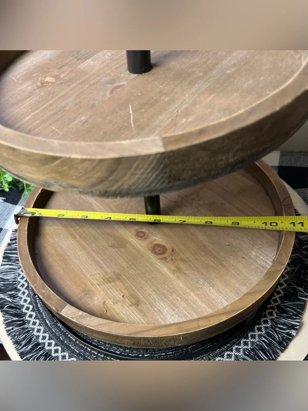 Modern Farmhouse Tiered Wood Tray